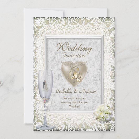 Elegant Wedding Invites Kaart (Voorkant)
