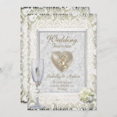 Elegant Wedding Invites Kaart (Voorkant / Achterkant)