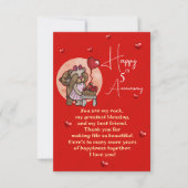 Elegant Wedding Jubileum Kaart (Voorkant)