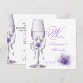 Elegant Wedding Lavender Paarse Lila AB Kaart (Voorkant / Achterkant)
