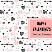 Elegant Wedding Love Lettering Hand Drawn Gift Bag Groot Cadeauzakje