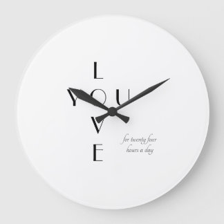 Elegant Wedding Love You Wall Clock Grote Klok