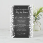 Elegant Wedding Magic Sparkle Black Kaart (Staand voorkant)
