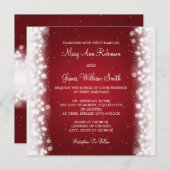 Elegant Wedding Magic Sparkle Red Kaart (Voorkant / Achterkant)
