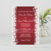 Elegant Wedding Magic Sparkle Red Kaart (Staand voorkant)