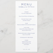 Elegant Wedding Menu for Isabella & Patrick (Devant)