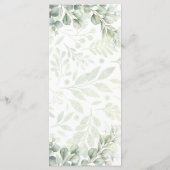 Elegant Wedding Menu Kaart | Aangepast trouwstatio (Achterkant)