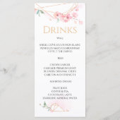Elegant WEDDING MENU. Menu (Achterkant)