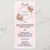 Elegant WEDDING MENU. Menu (Achterkant)