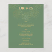 Elegant WEDDING MENU. Menu (Achterkant)