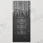 Elegant Wedding Menu Night Dazzle Black (Achterkant)