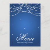 Elegant Wedding Menu Sparging String Blue (Achterkant)