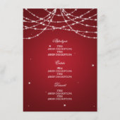 Elegant Wedding Menu Sparging String Red (Voorkant)