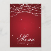 Elegant Wedding Menu Sparging String Red (Achterkant)