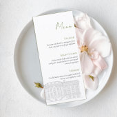 Elegant Wedding Menu with Venue Illustration