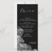 Elegant Wedding Minimalist Black and White Menu (Voorkant)