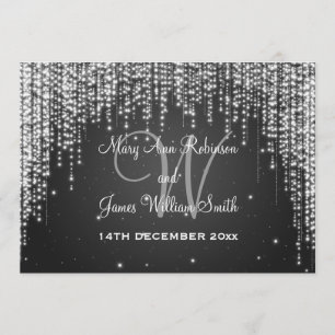 Elegant Wedding Night Dazzle Black Kaart