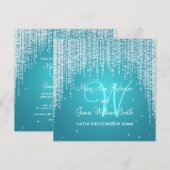 Elegant Wedding Night Dazzle Blue Kaart (Voorkant / Achterkant)