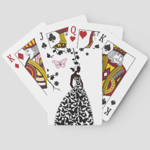 Elegant Wedding Palling Cards Butterflies Pokerkaarten