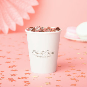 Elegant Wedding Papieren Bekers