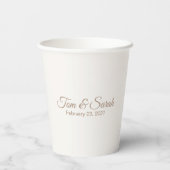 Elegant Wedding Papieren Bekers (Achterkant)