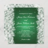 Elegant Wedding Party Sparkle Emerald Green Kaart (Voorkant / Achterkant)