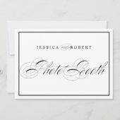Elegant Wedding Photo Booth Sign Black Border (Voorkant)