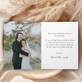 Elegant Wedding Photo Collage Hartelijk dank Bedankkaart