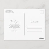 Elegant Wedding Photo Collage Hartelijk dank Briefkaart (Achterkant)