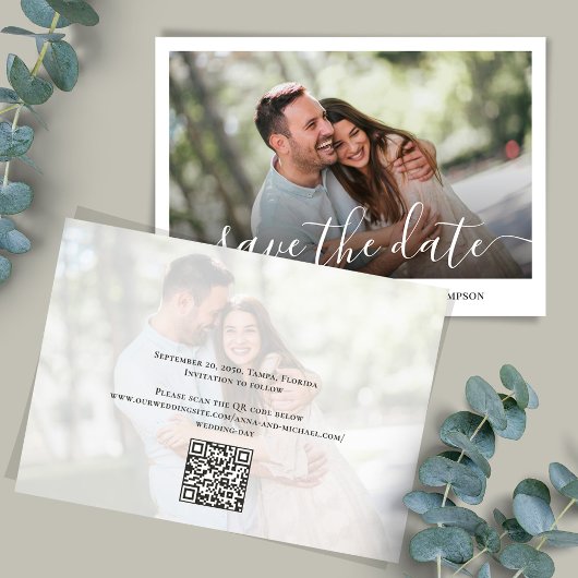 Elegant Wedding Photo Save the Date
