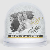 Elegant Wedding Photo Snow Globe, Anniversary (Avant)
