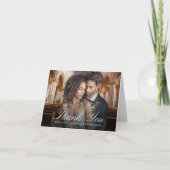 Elegant Wedding Photo Thank You Bedankkaart (Voorkant)