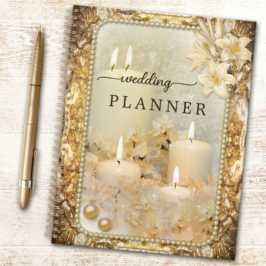 Élégant Wedding planner de flamme Vintage Twin