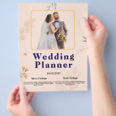 Elegant Wedding Planner Flyer | Modern Floral Desi (Hand)