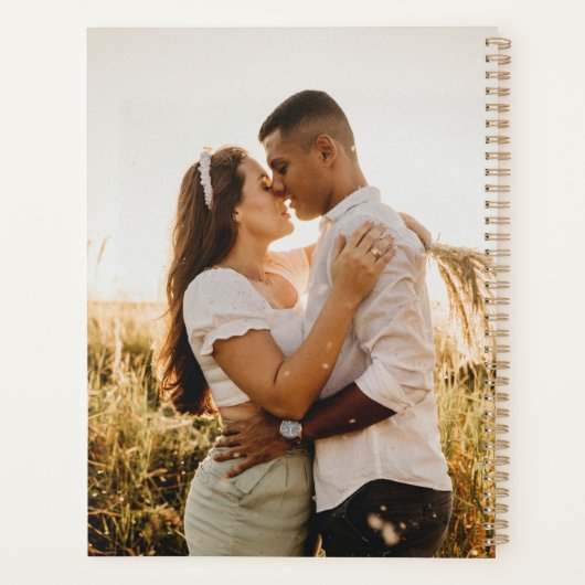 Élégant Wedding planner photo de script d'amour (Dos)