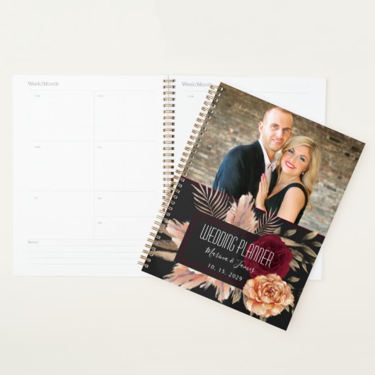 Élégant Wedding planner photo floral (Devant avec enveloppe)