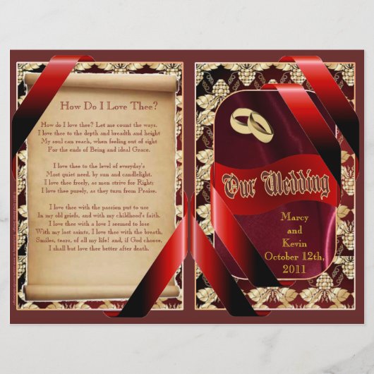 Elegant Wedding Program (Voorkant)