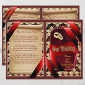 Elegant Wedding Program (Voorkant / Achterkant)