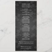 Elegant Wedding Program Cherry Blossom Black Programma (Achterkant)