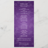 Elegant Wedding Program Cherry Blossom Paars Programma (Achterkant)