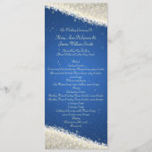 Elegant Wedding Program Dazzling Sparkles Blue Programma (Voorkant)