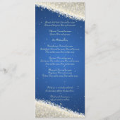 Elegant Wedding Program Dazzling Sparkles Blue Programma (Achterkant)