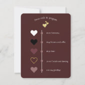 Elegant Wedding Program/ Dress Code Card Kaart (Achterkant)