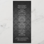 Elegant Wedding Program Fleur De Lis Black Programma (Achterkant)