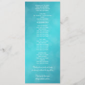 Elegant Wedding Program Modern Hearts Blue Programma (Achterkant)