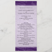 Elegant Wedding Program — Paars muziek Programma (Voorkant)