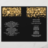 Elegant Wedding Program Party Sparkles Gold (Achterkant)