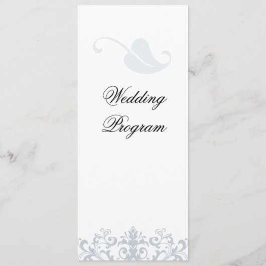 Elegant Wedding Program Programma (Achterkant)