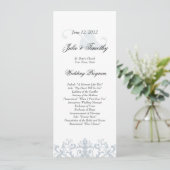 Elegant Wedding Program Programma (Staand voorkant)