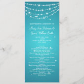Elegant Wedding Program Sparking Chain Blue Programma (Voorkant)